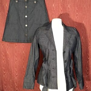 7th Avenue Design Studio NY & CO. 2 Piece Skirt Suit Jacket Sz XS Skirt Size 4
